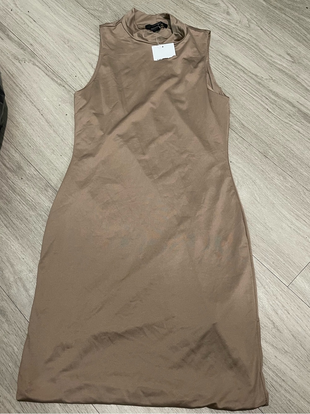 Forever 21 Sleeveless Mock Neck Mini Dress - Brown